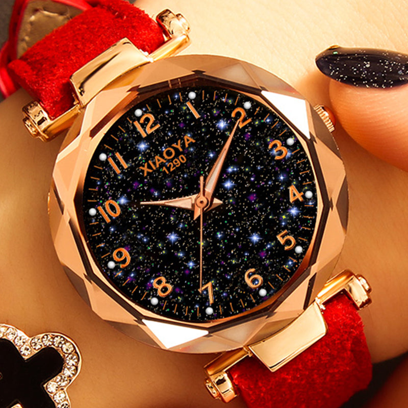 Fashion Women Watches 2018 Best Sell Star Sky Dial Clock Luxury Rose Gold Women's Bracelet Quartz Wrist Watches New Dropshipping