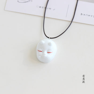 Handmade Personality Ceramic Pendant Necklace Couple girlfriends Friends Special Gift Jewelry #N022